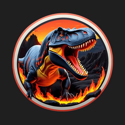 Dinosaur Roar - UV DTF Sticker - Heat Press Transfer