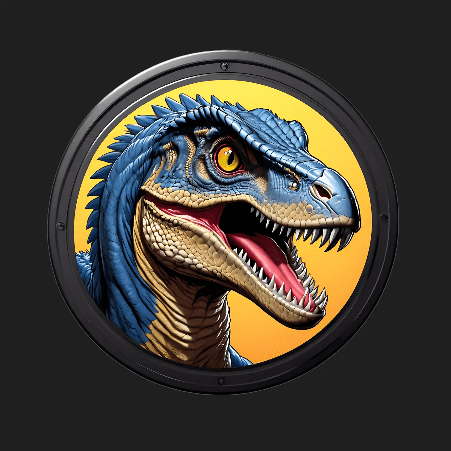 Dinosaur Roar - UV DTF Sticker - Heat Press Transfer