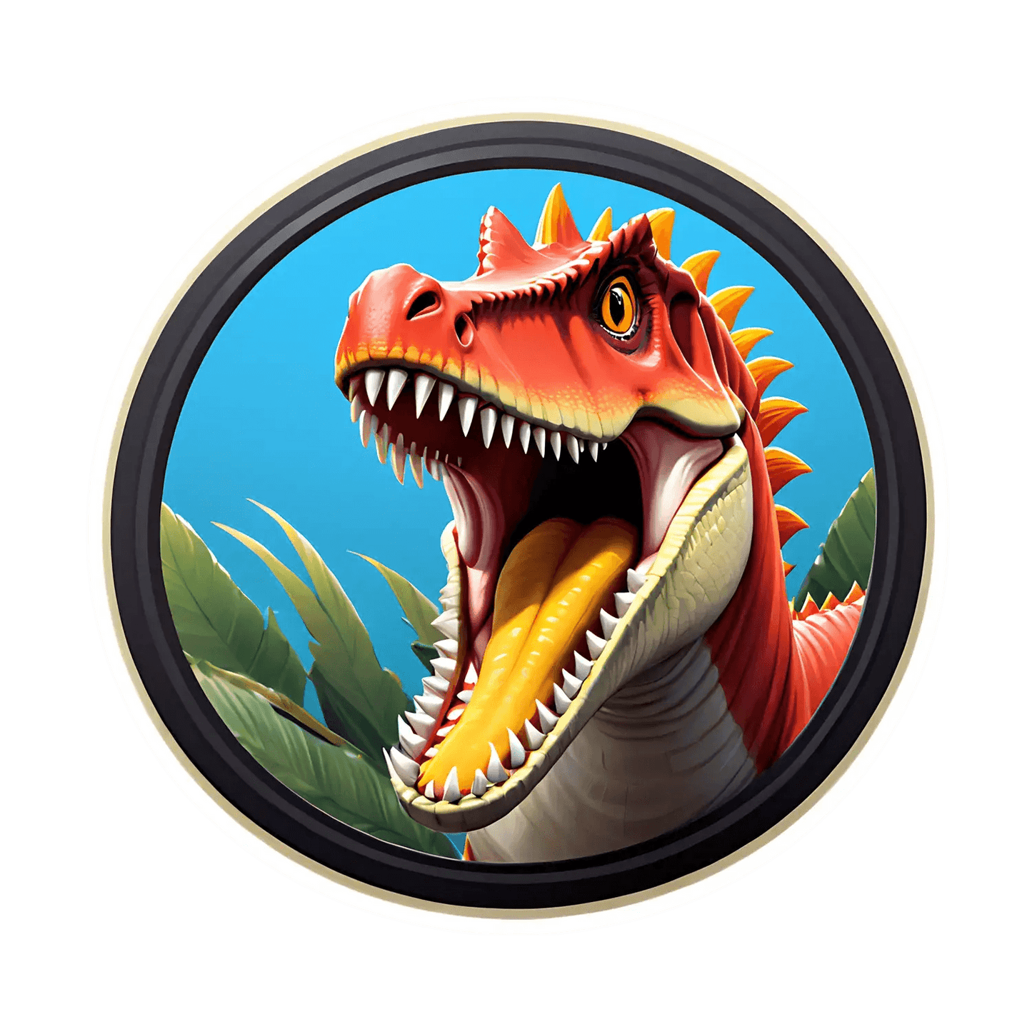 Dinosaur Roar - UV DTF Sticker - Heat Press Transfer