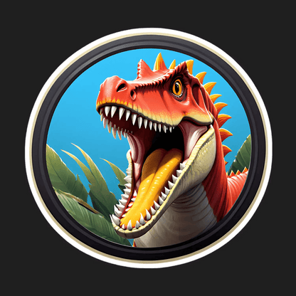 Dinosaur Roar - UV DTF Sticker - Heat Press Transfer