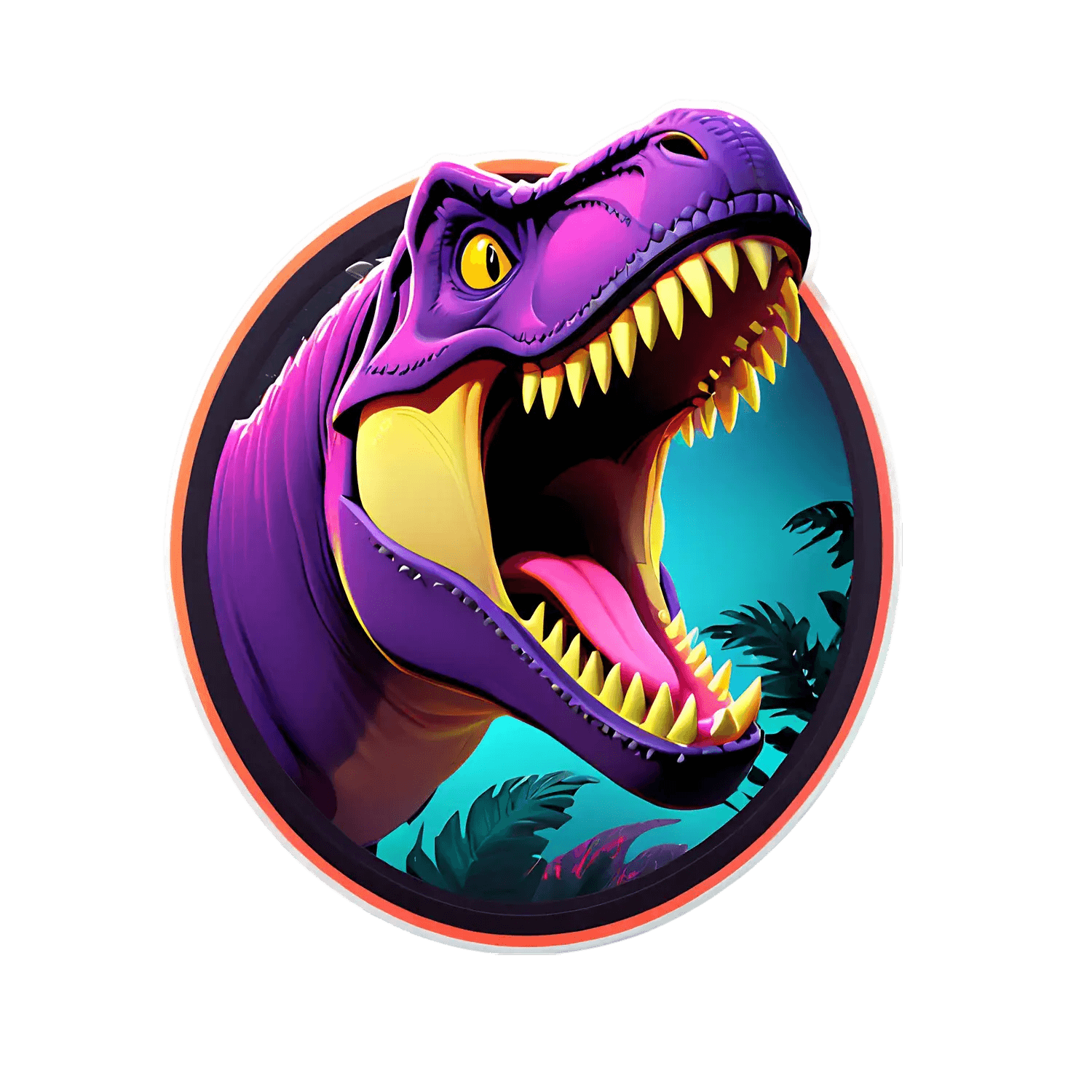 Dinosaur Roar - UV Sticker - Heat Press Transfer