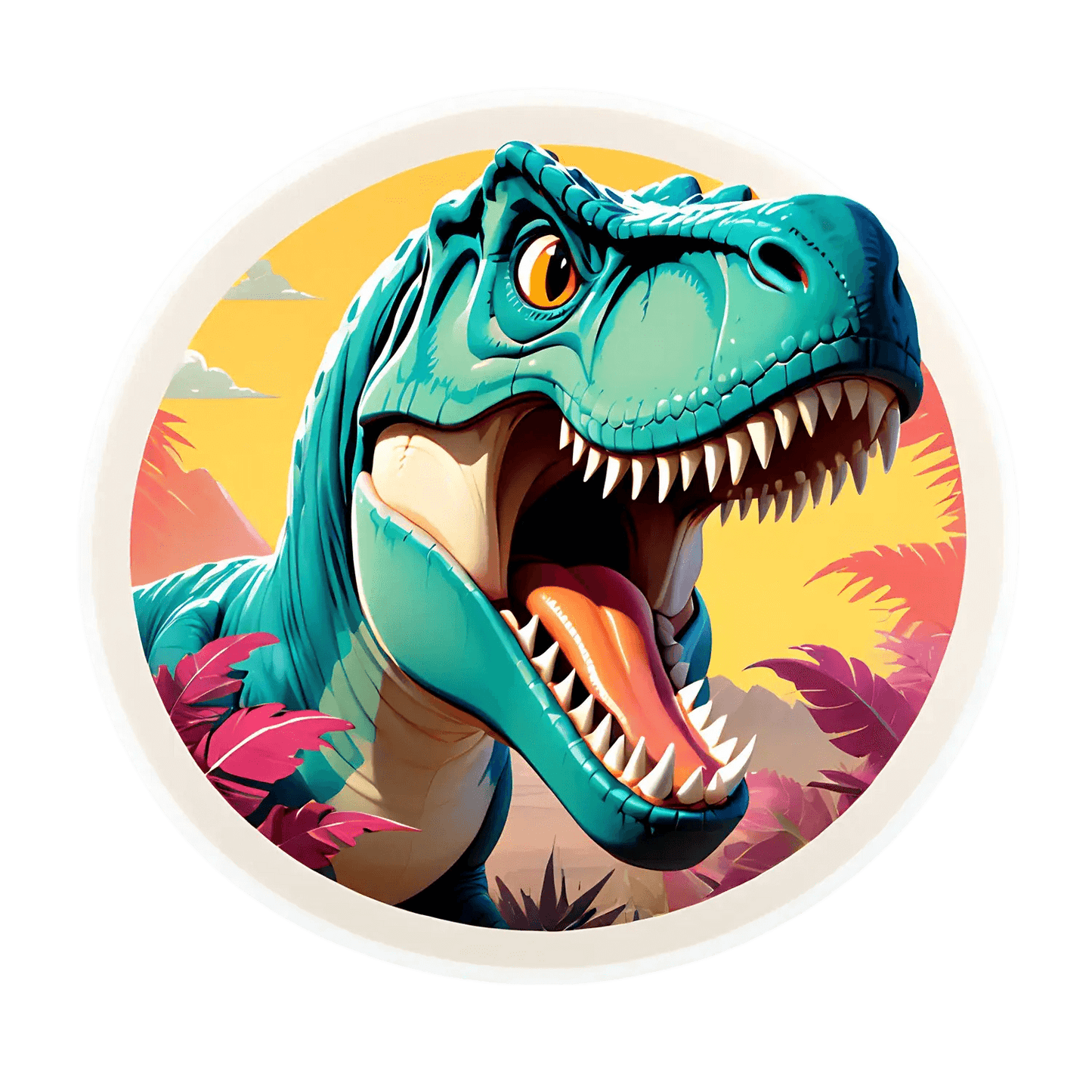 Dinosaur Roar - UV Sticker - Heat Press Transfer