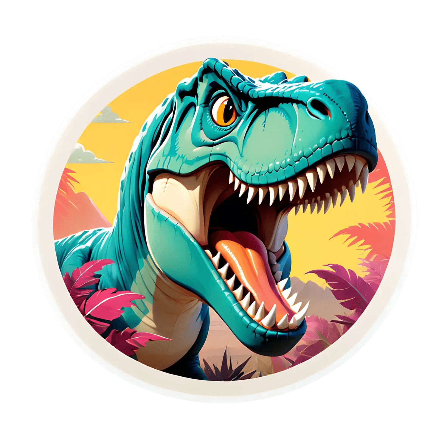 Dinosaur Roar - UV Sticker - Heat Press Transfer