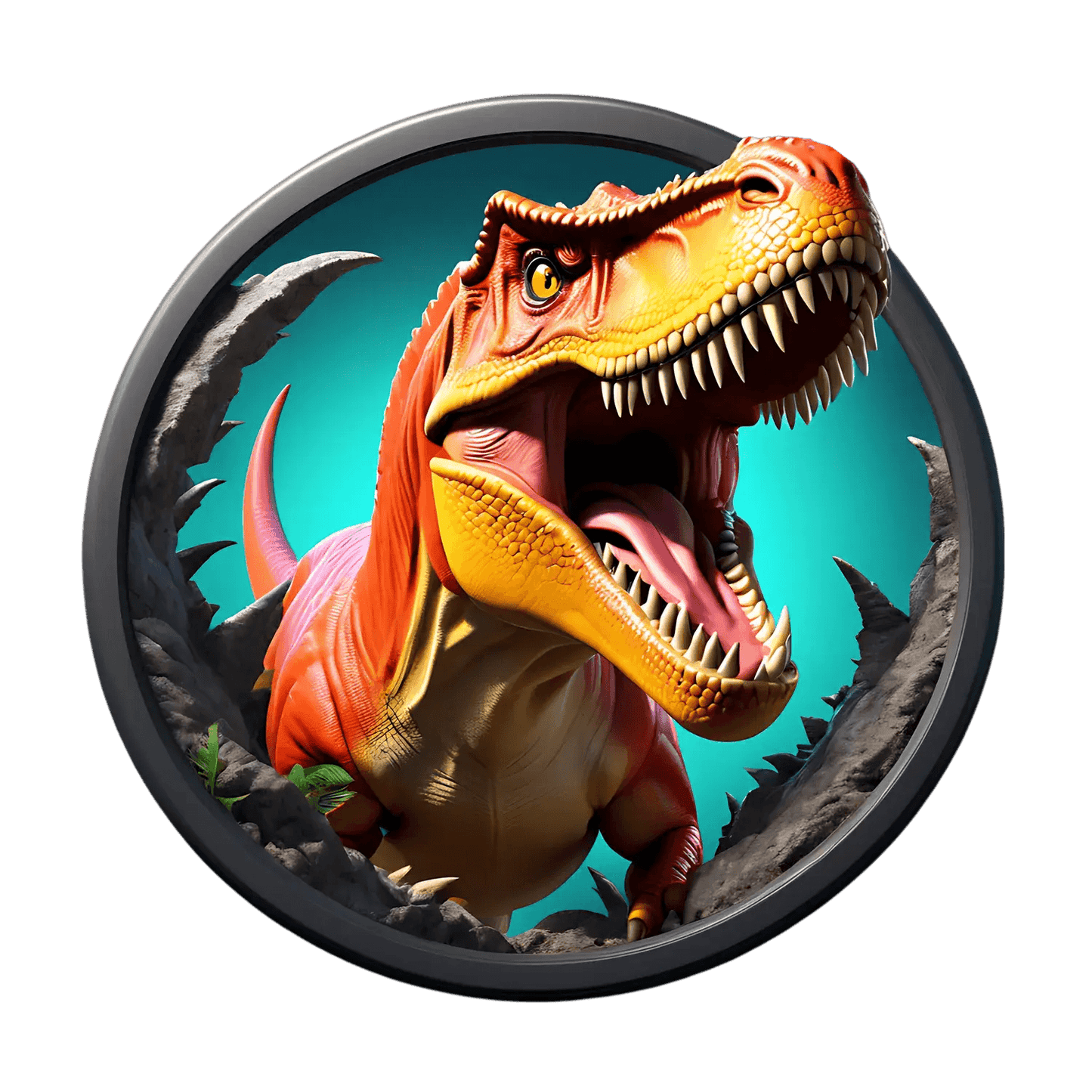 Dinosaur Roar - Vibrant UV Sticker - Heat Press Transfer