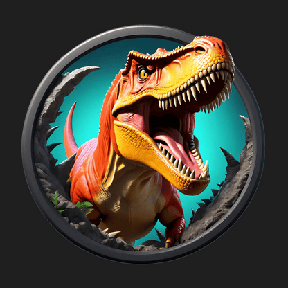 Dinosaur Roar - Vibrant UV Sticker - Heat Press Transfer