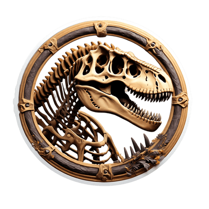 Dinosaur Skeleton - Sticker - Heat Press Transfer