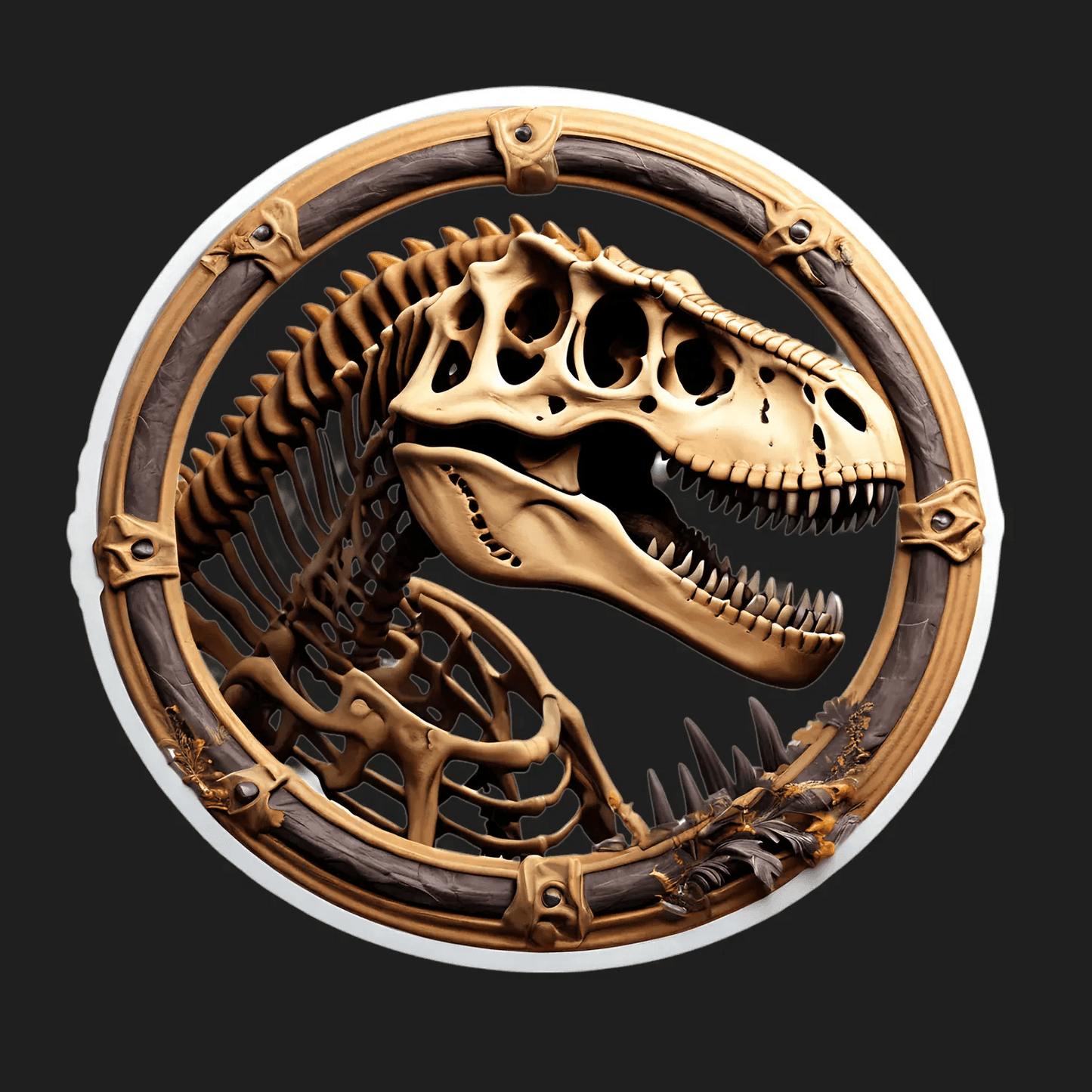 Dinosaur Skeleton - Sticker - Heat Press Transfer