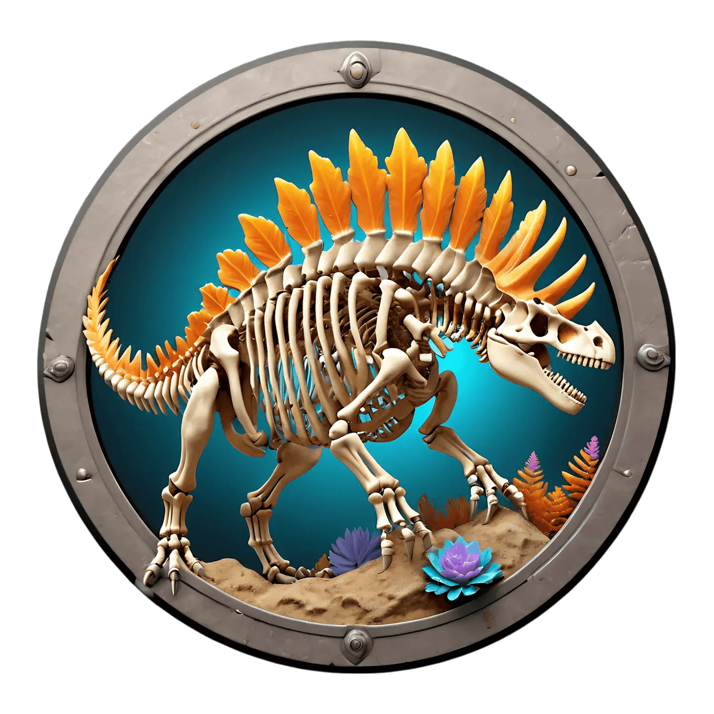 Dinosaur Skeleton - Sticker - Heat Press Transfer