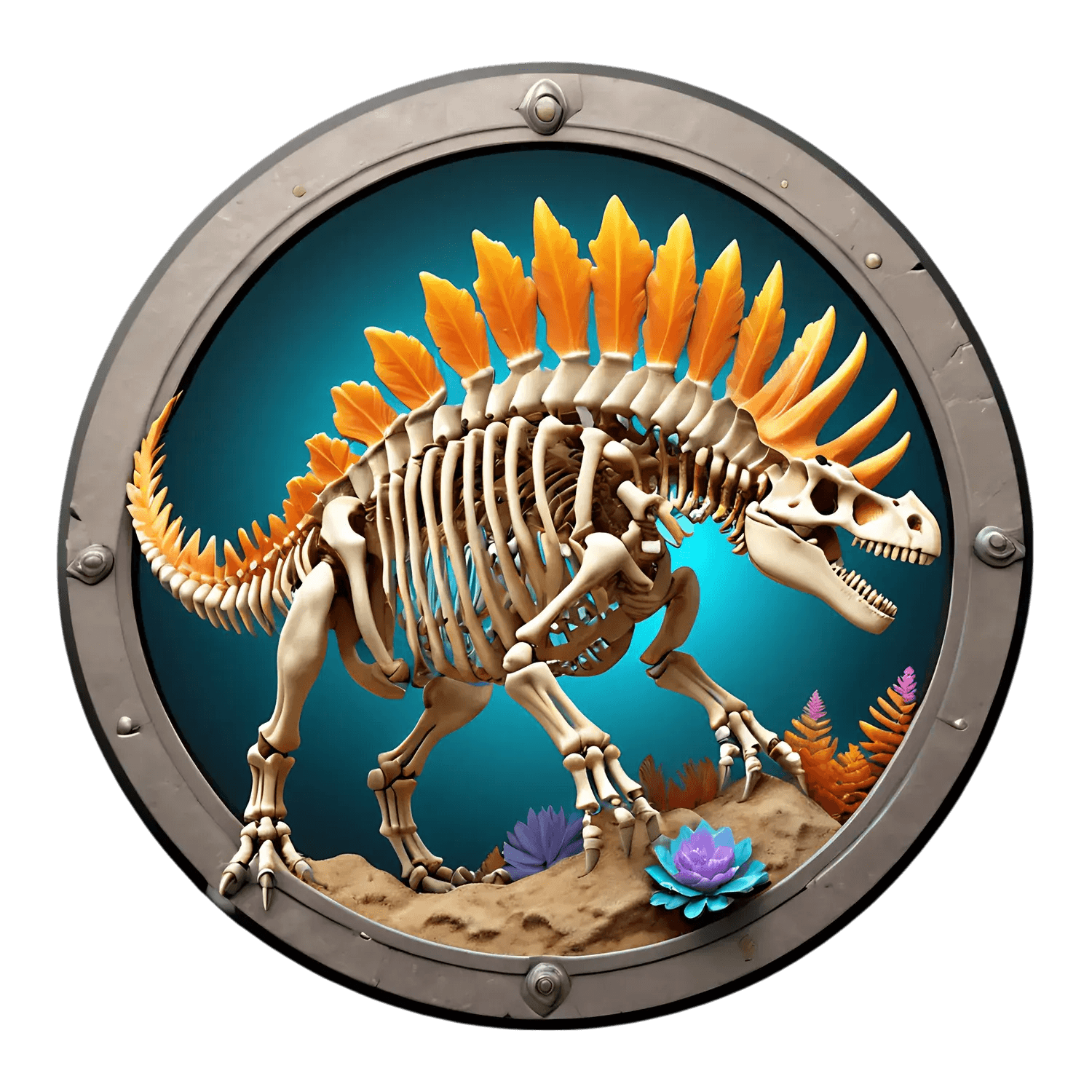 Dinosaur Skeleton - Sticker - Heat Press Transfer