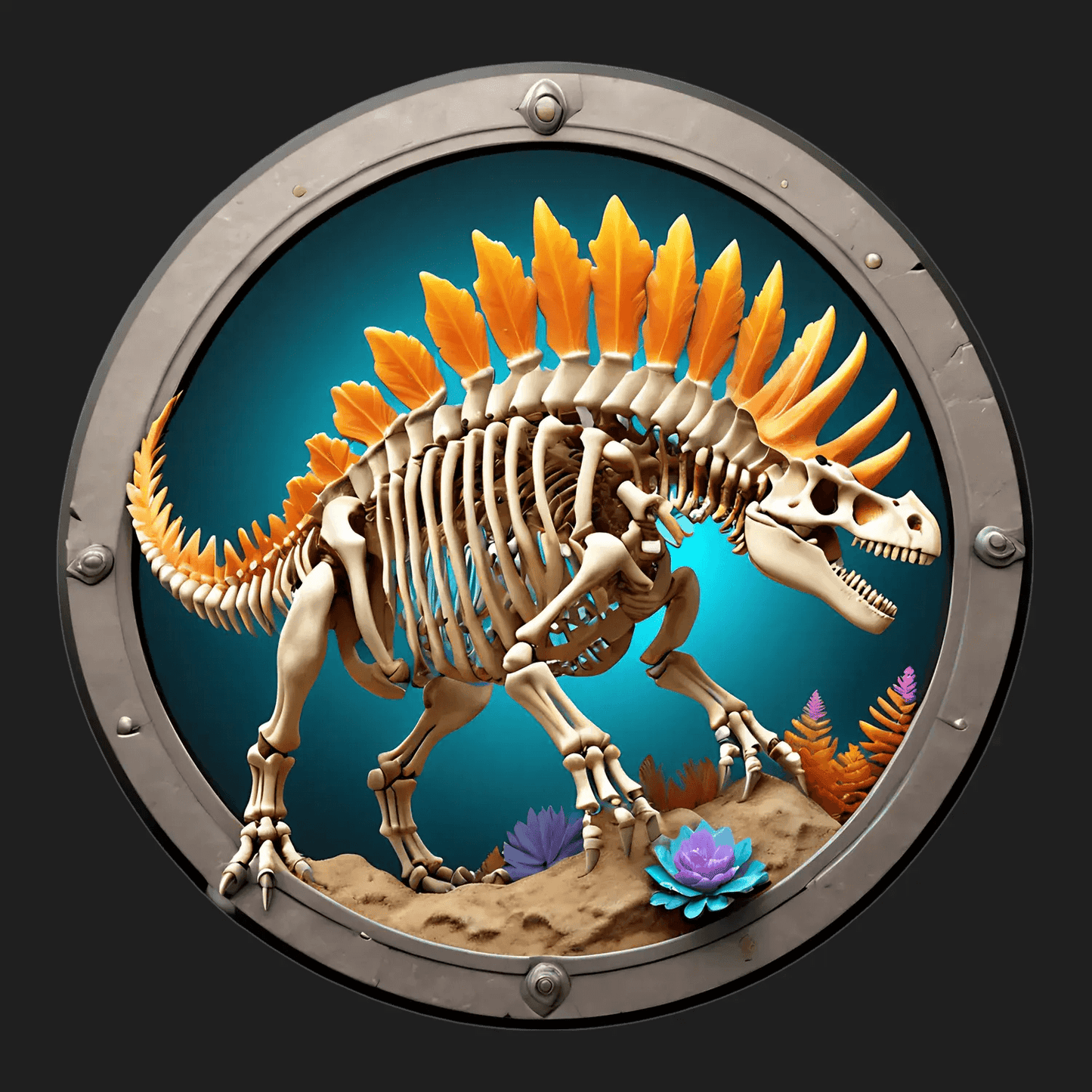 Dinosaur Skeleton - Sticker - Heat Press Transfer
