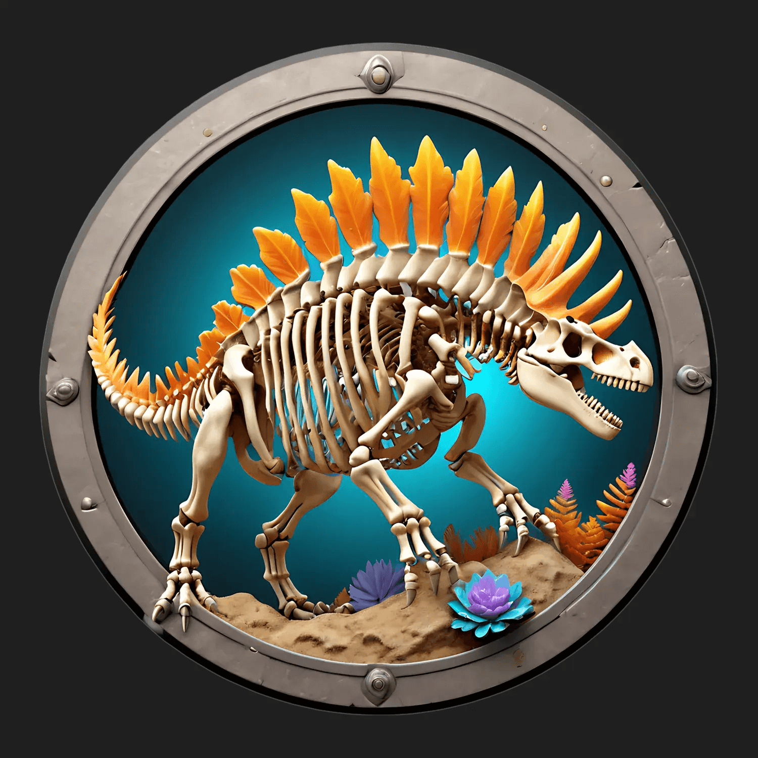 Dinosaur Skeleton - Sticker - Heat Press Transfer