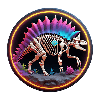 Dinosaur Skeleton Sticker - Vibrant UV - Heat Press Transfer