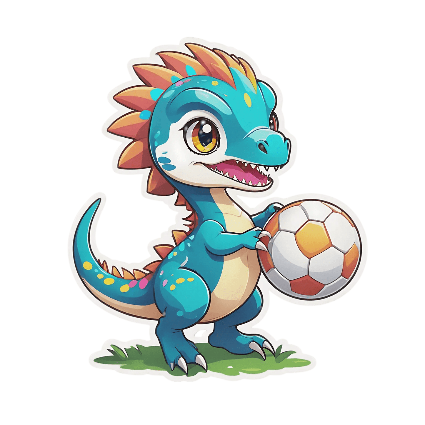 Dinosaur Soccer - Sticker - Heat Press Transfer