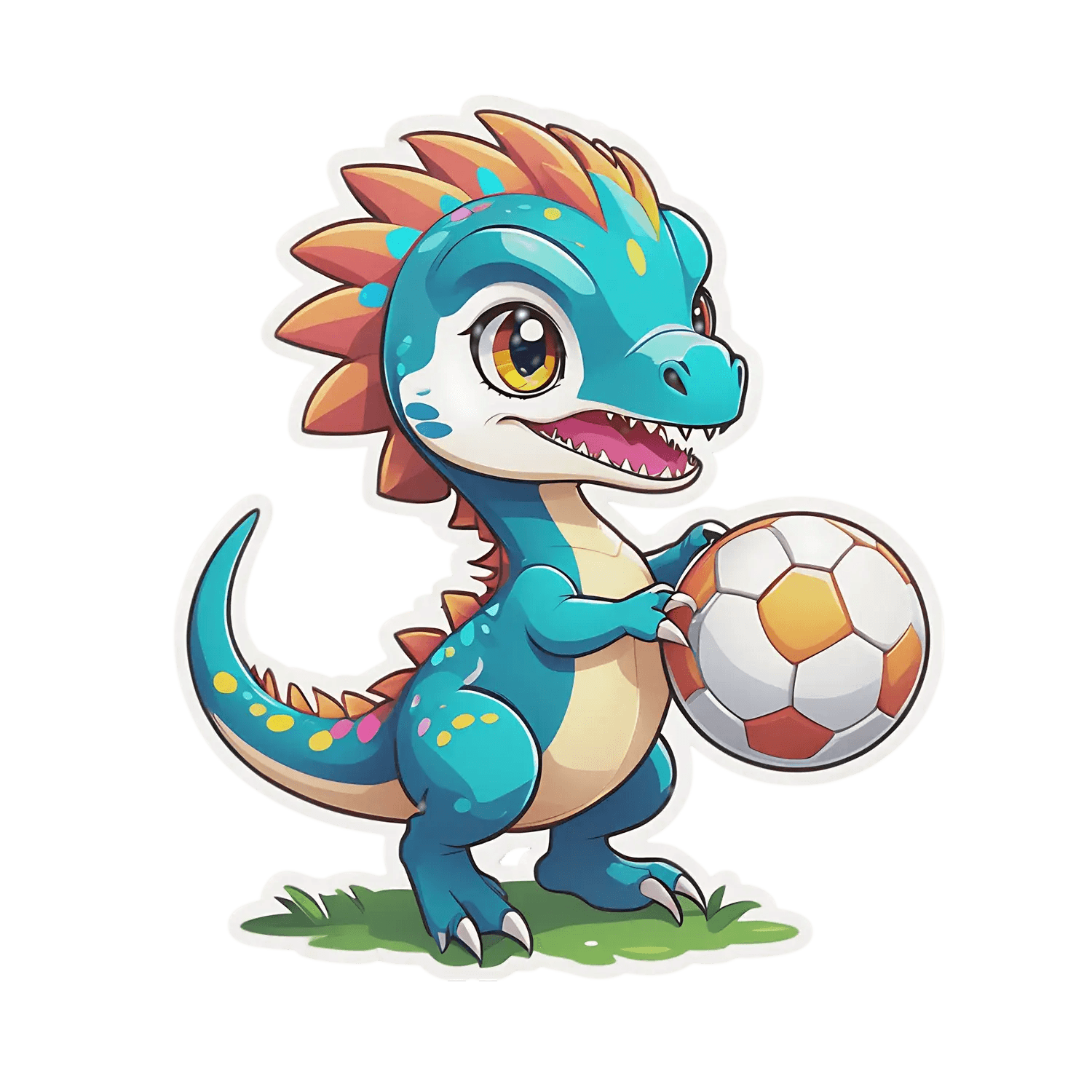 Dinosaur Soccer - Sticker - Heat Press Transfer