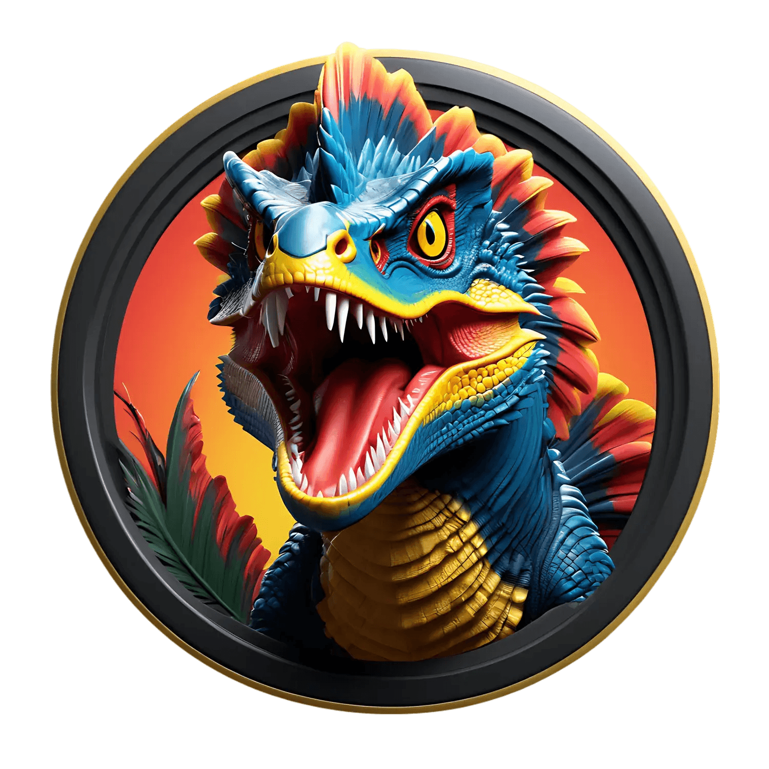Dinosaur Sticker - Fierce Dragon Design - Heat Press Transfer