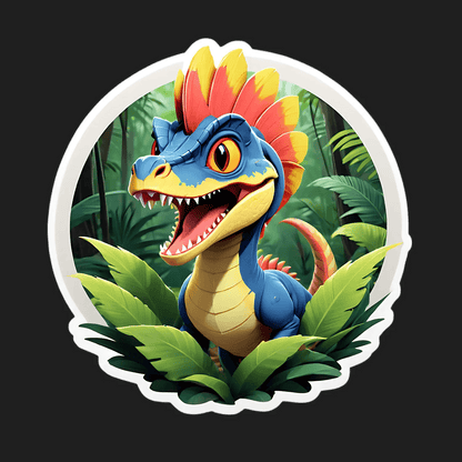 Dinosaur Sticker - Vibrant Jungle Design - Heat Press Transfer