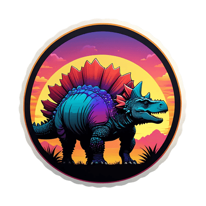 Dinosaur Sunrise - Vibrant Sticker - Heat Press Transfer
