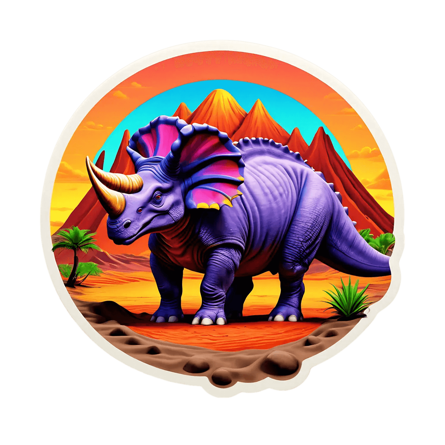 Dinosaur Sunset Adventure - Sticker - Heat Press Transfer