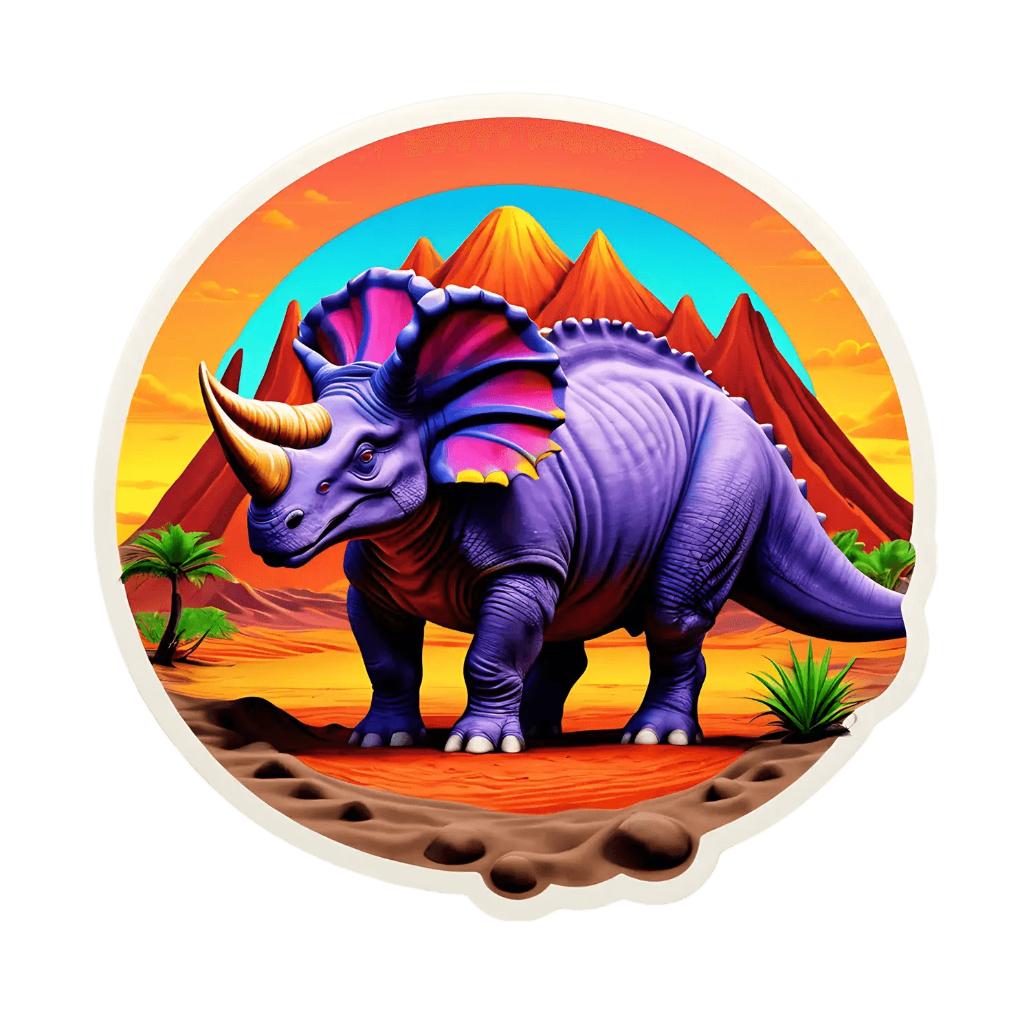 Dinosaur Sunset Adventure - Sticker - Heat Press Transfer