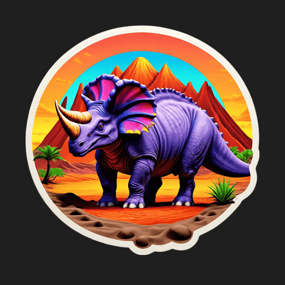 Dinosaur Sunset Adventure - Sticker - Heat Press Transfer
