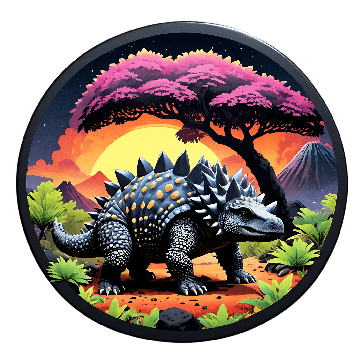 Dinosaur Sunset - Sticker - Heat Press Transfer