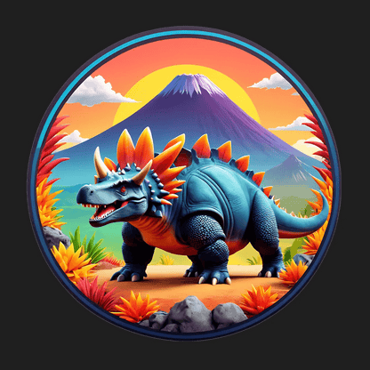 Dinosaur Sunset - Sticker - Heat Press Transfer