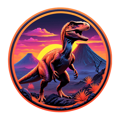 Dinosaur Sunset - Sticker - Heat Press Transfer