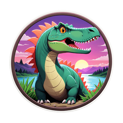 Dinosaur Sunset - Sticker - Heat Press Transfer