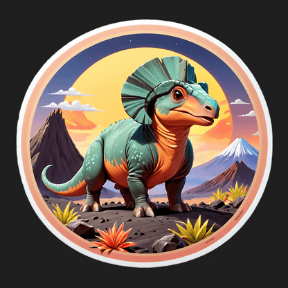Dinosaur Sunset - Sticker - Heat Press Transfer