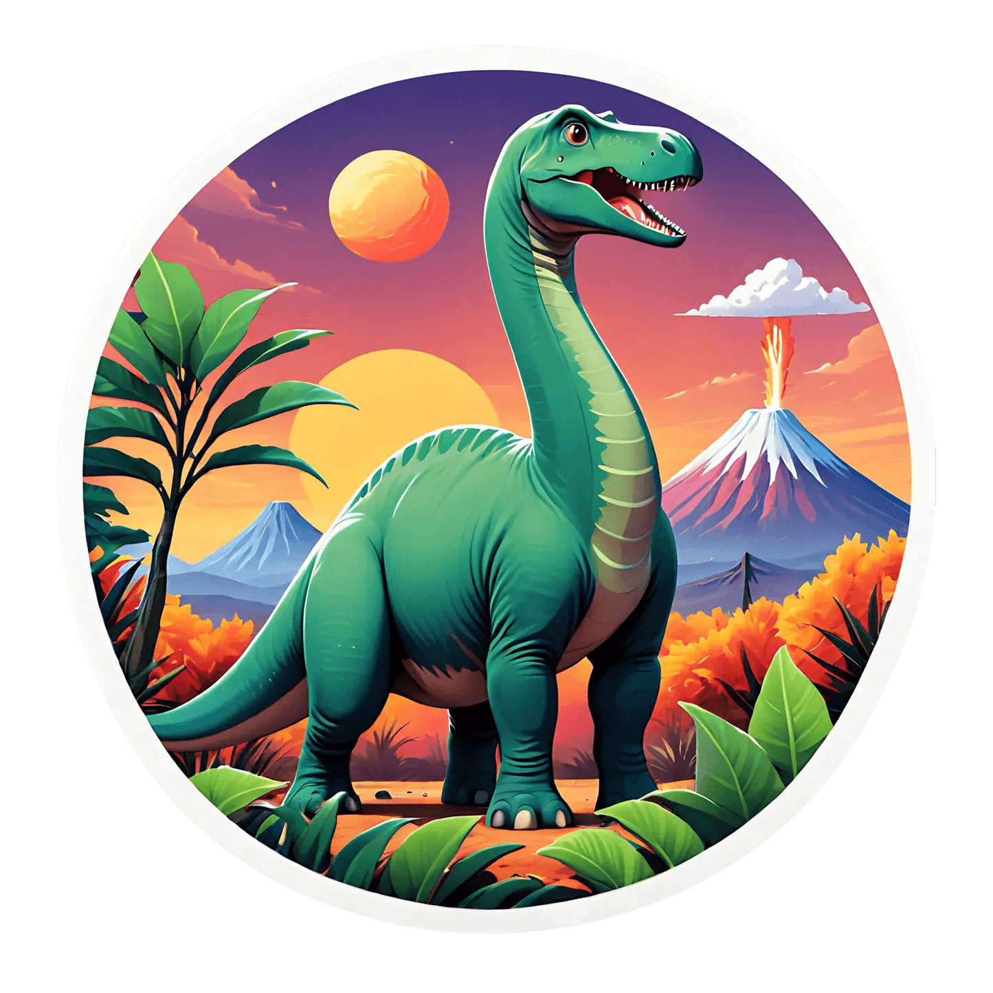 Dinosaur Sunset - Sticker - Heat Press Transfer