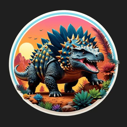Dinosaur Sunset - UV Sticker - Heat Press Transfer
