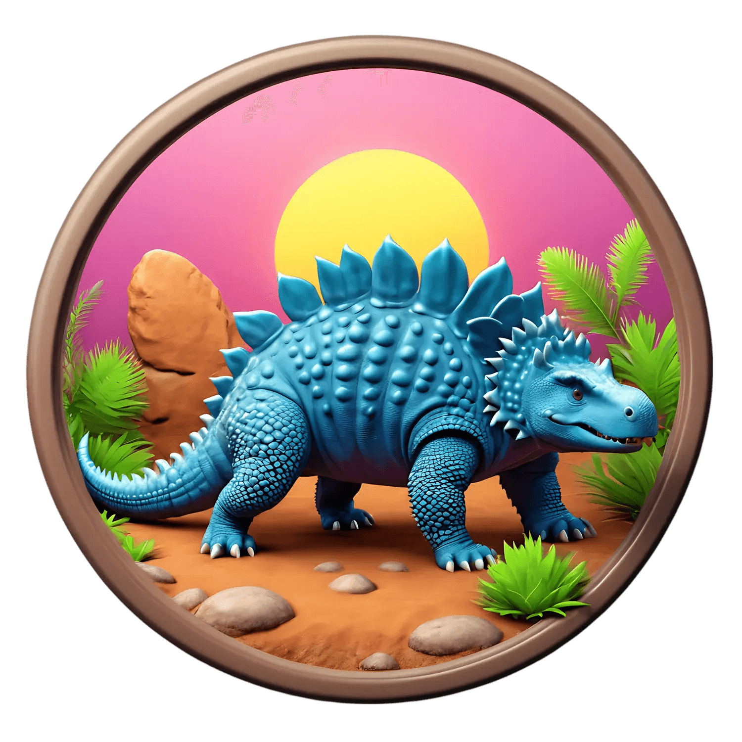 Dinosaur Sunset - UV Sticker - Heat Press Transfer