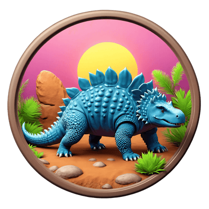 Dinosaur Sunset - UV Sticker - Heat Press Transfer
