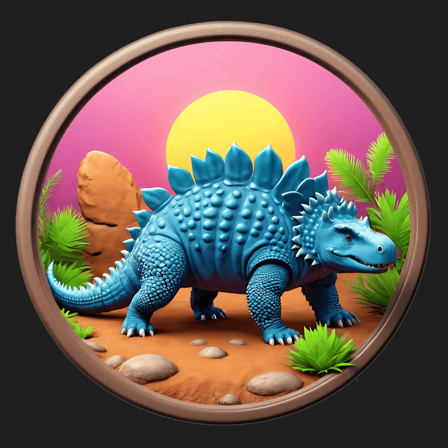 Dinosaur Sunset - UV Sticker - Heat Press Transfer