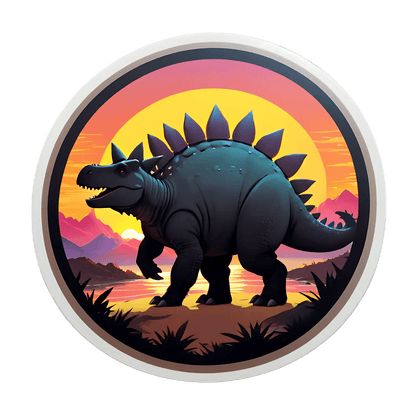 Dinosaur Sunset - UV Sticker - Heat Press Transfer