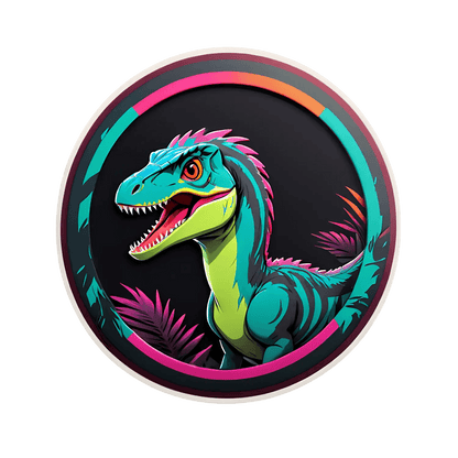 Dinosaur UV DTF Sticker - Vibrant Graphics - Heat Press Transfer