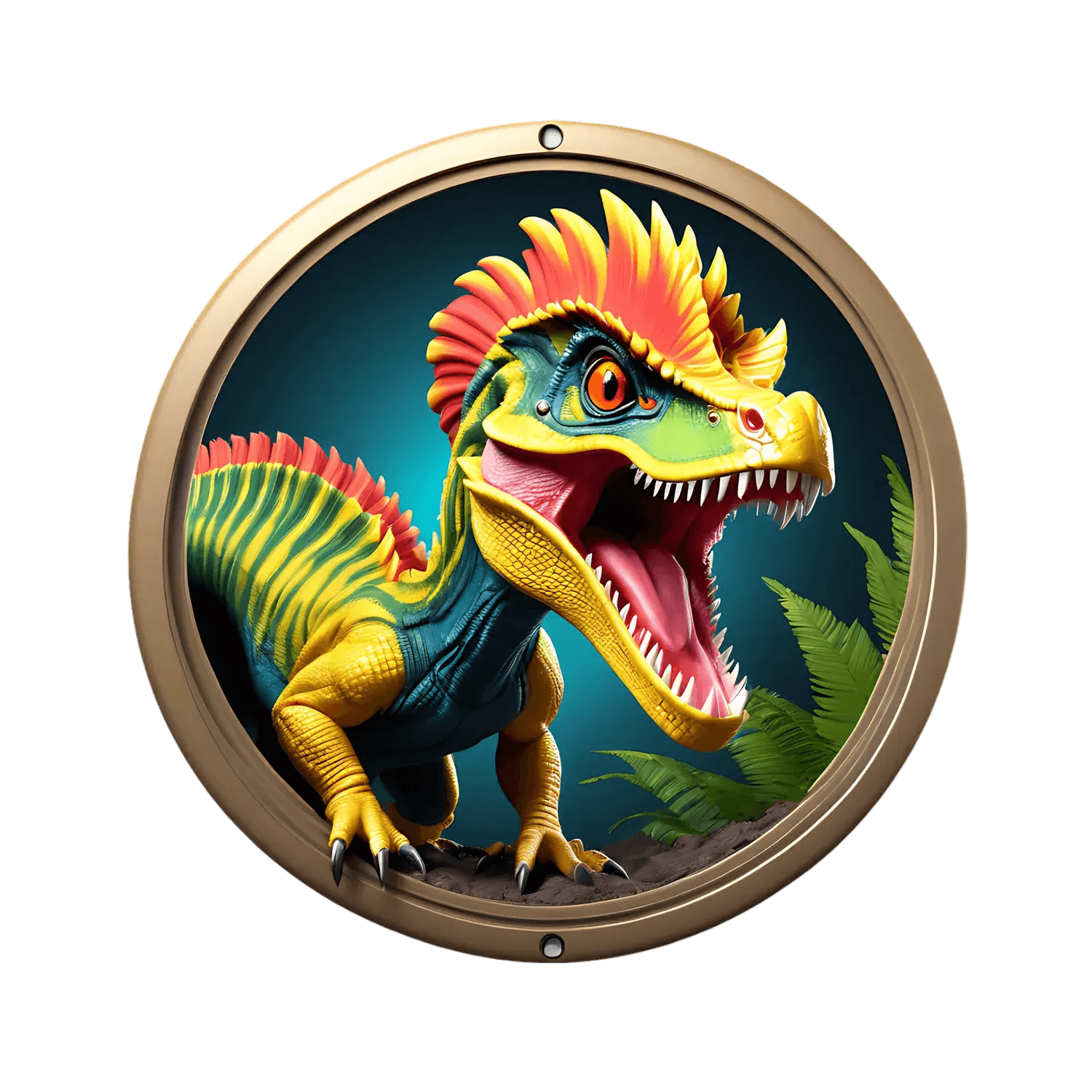 Dinosaur UV Sticker - Colorful Jurassic Theme - Heat Press Transfer