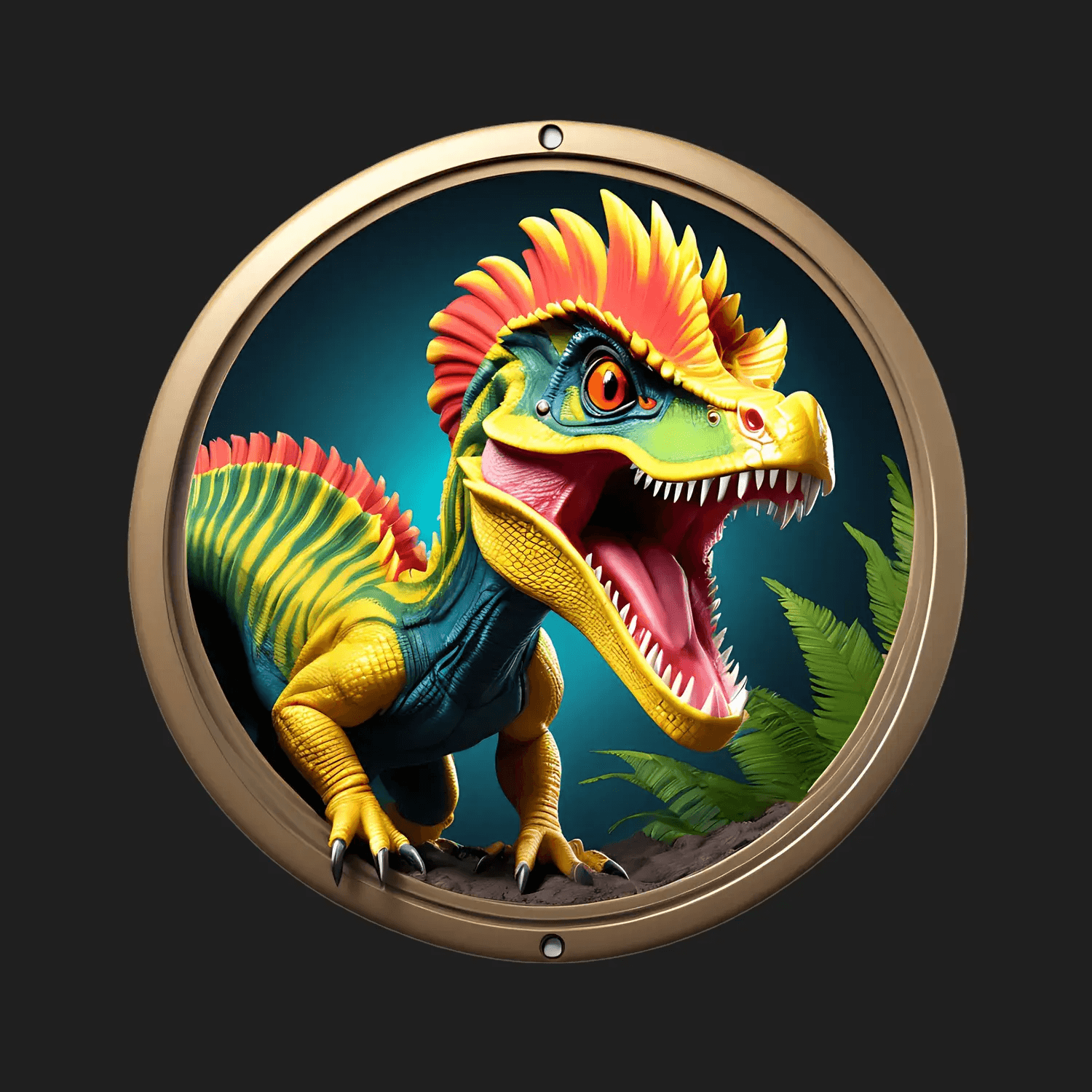 Dinosaur UV Sticker - Colorful Jurassic Theme - Heat Press Transfer