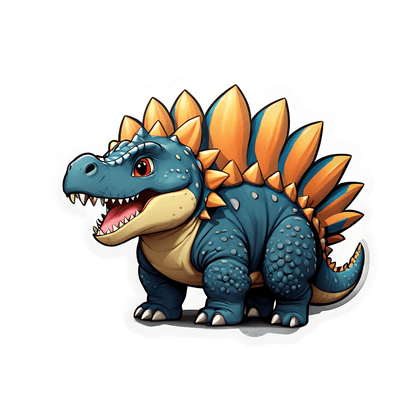Dinosaur UV Sticker - Fun, Colorful Dino Design - Heat Press Transfer