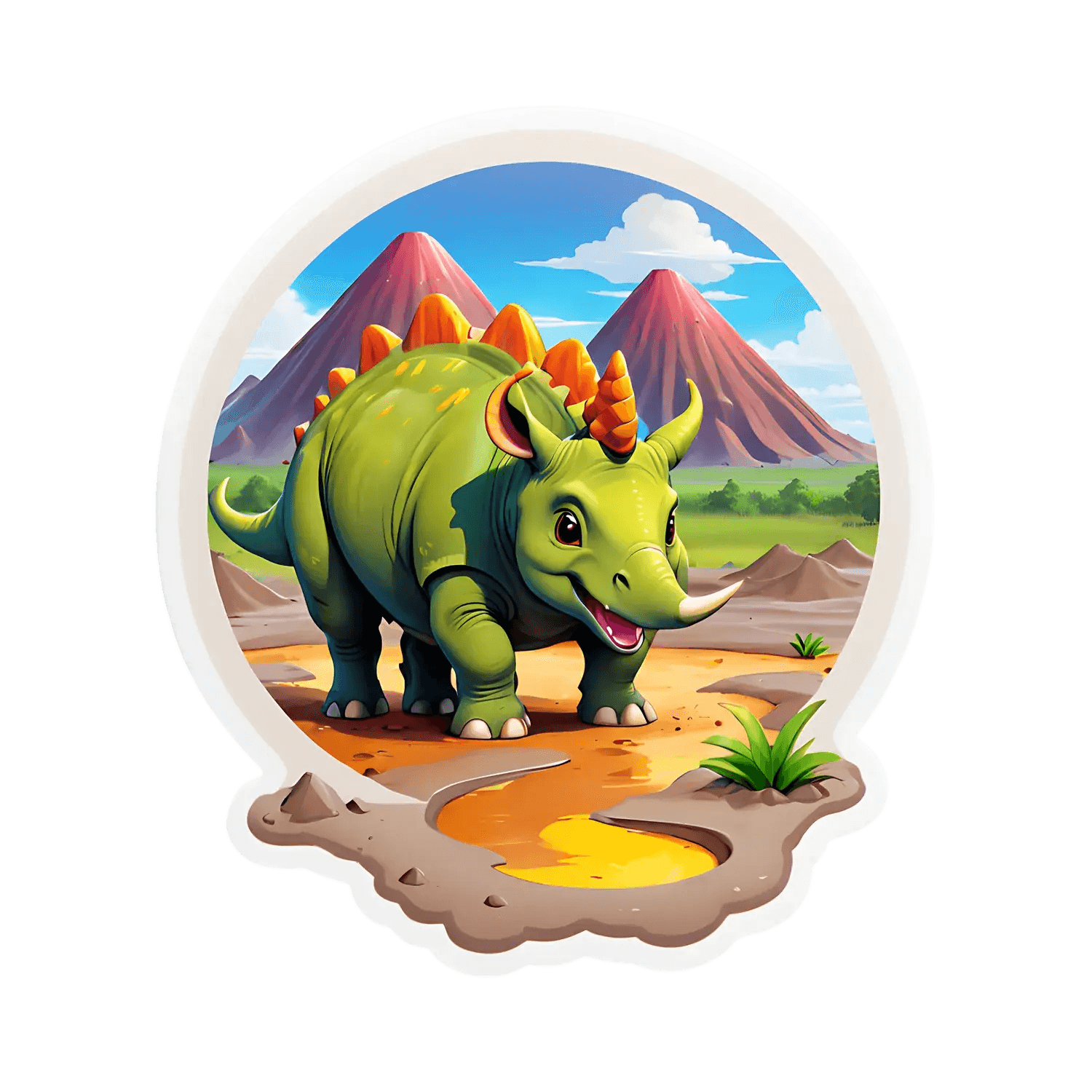 Dinosaur UV Sticker - Kids Room Decor - Heat Press Transfer