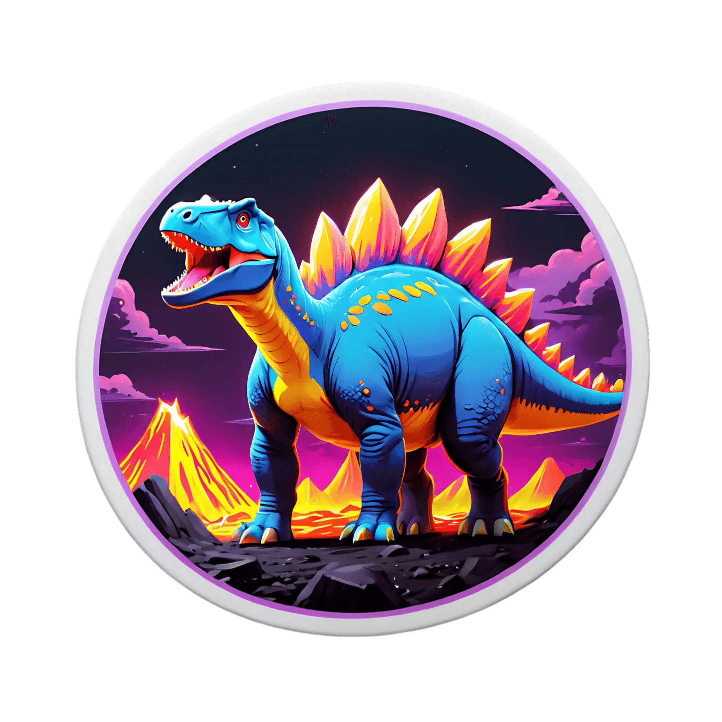 Dinosaur UV Sticker - Vibrant Jurassic Theme - Heat Press Transfer