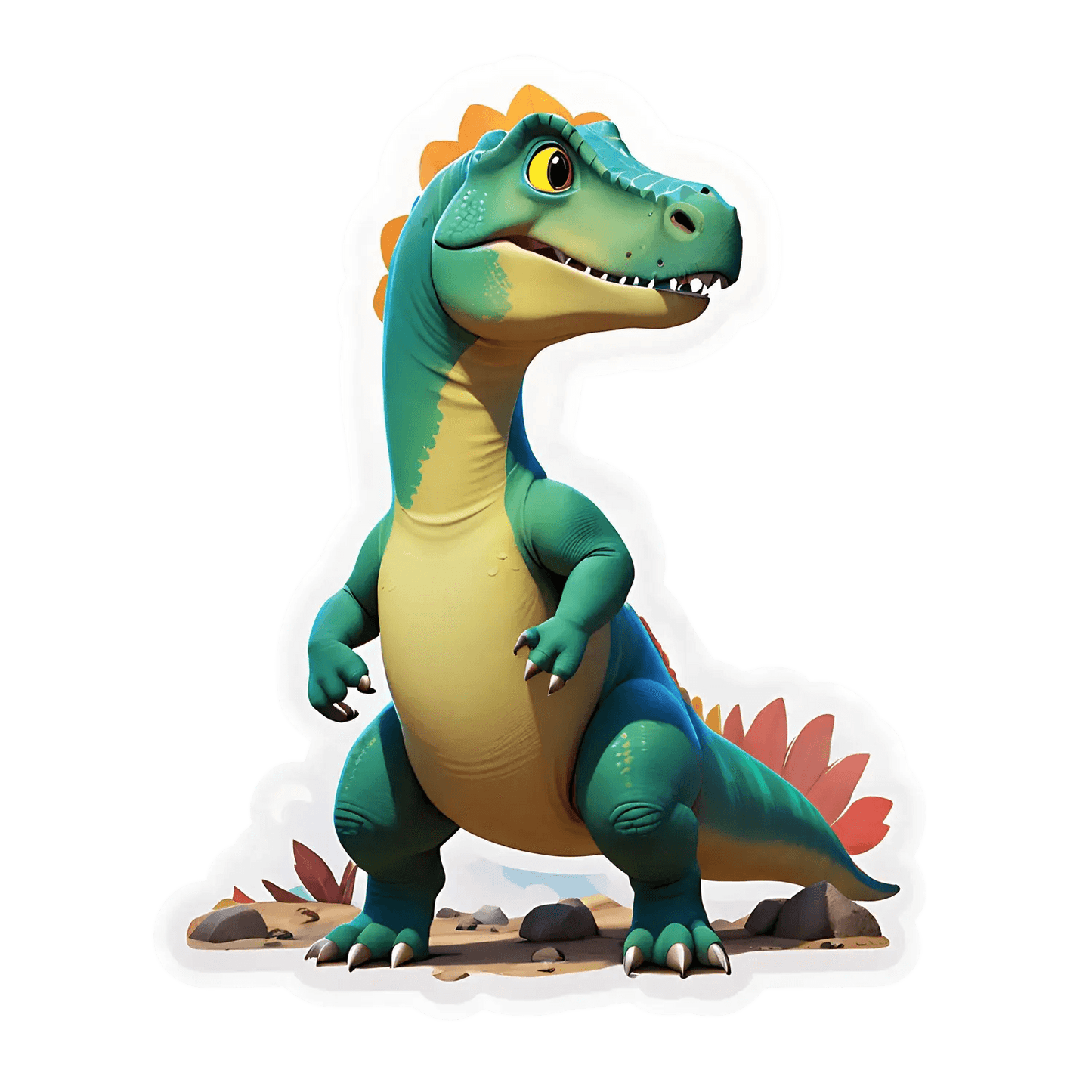 Dinosaur UV Sticker - Vibrant Kid's Decor - Heat Press Transfer