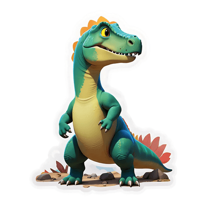 Dinosaur UV Sticker - Vibrant Kid's Decor - Heat Press Transfer