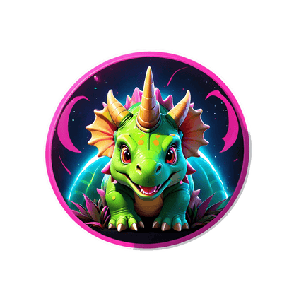 Dinosaur Unicorn Glow - Sticker - Heat Press Transfer