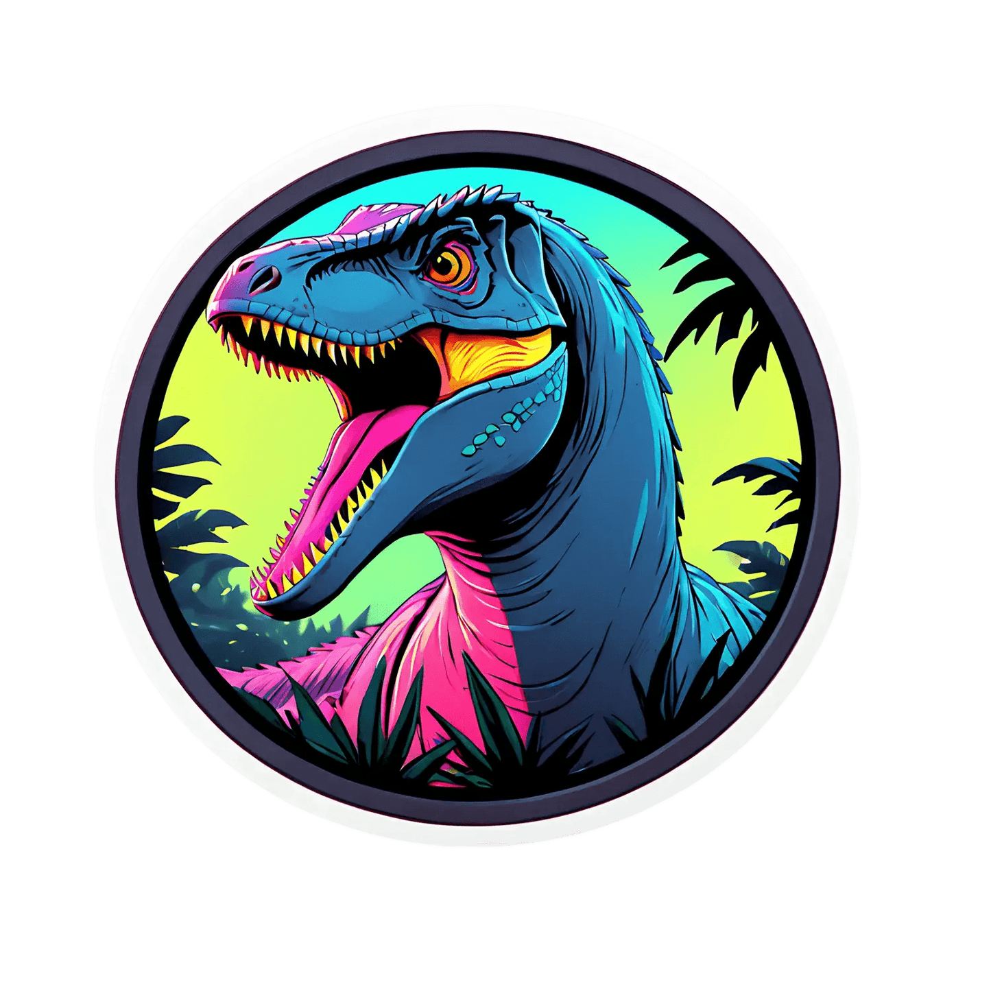 Dinosaur Vibrant Jungle Sticker - Heat Press Transfer