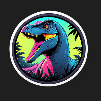 Dinosaur Vibrant Jungle Sticker - Heat Press Transfer