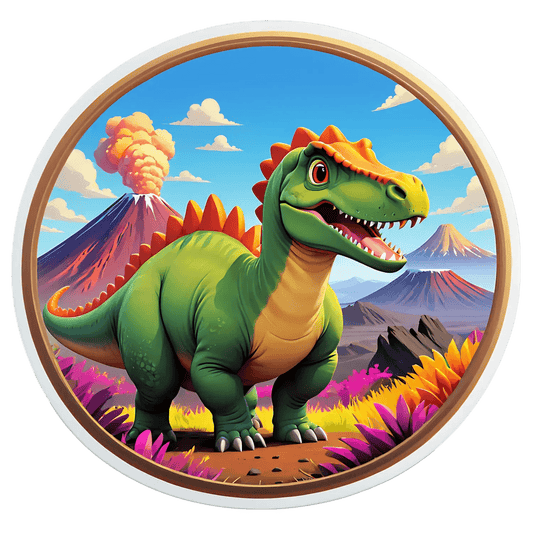 Dinosaur Volcano Adventure - Sticker - Heat Press Transfer