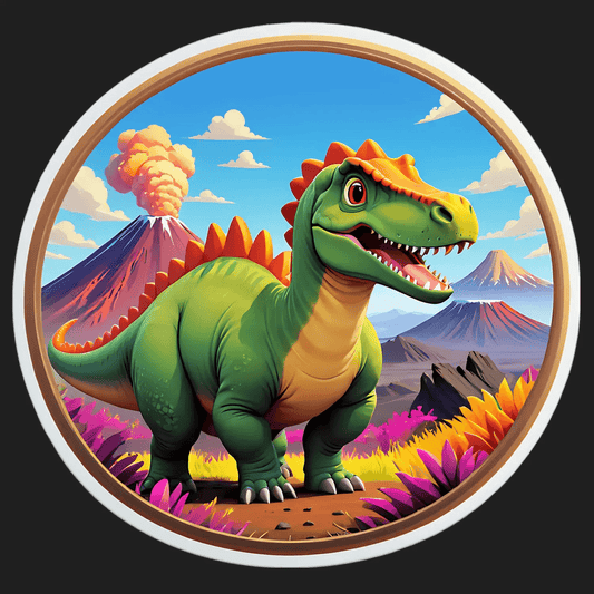 Dinosaur Volcano Adventure - Sticker - Heat Press Transfer