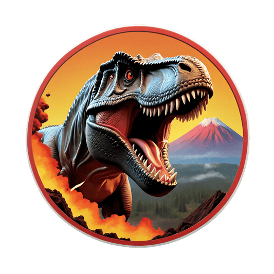 Dinosaur Volcano - Sticker - Heat Press Transfer