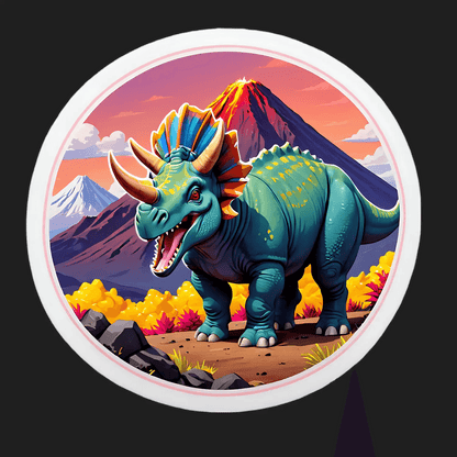 Dinosaur Volcano - Sticker - Heat Press Transfer